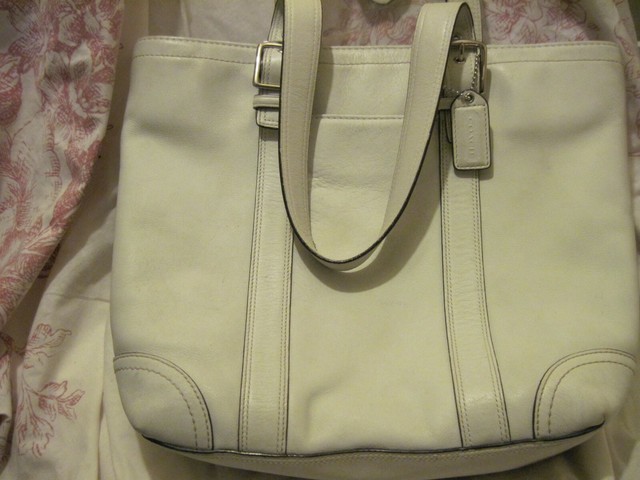 coach handbag cream