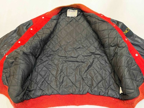 Vintage DeLong UNLV Runnin Rebels NCAA Leather Varsity Jacket Sz 48 Red USA Sewn - Picture 8 of 17