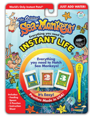 Instant Life THE AMAZING LIVE SEA MONKEYS Pets EGGS FOOD Aquarium Refill kit