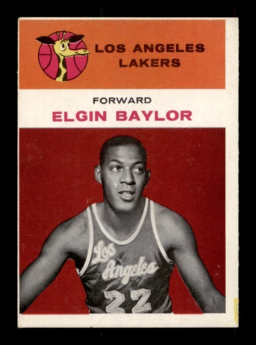 1961-62 Fleer #3 Elgin Baylor RC Rookie CREASE FREE + Sharp