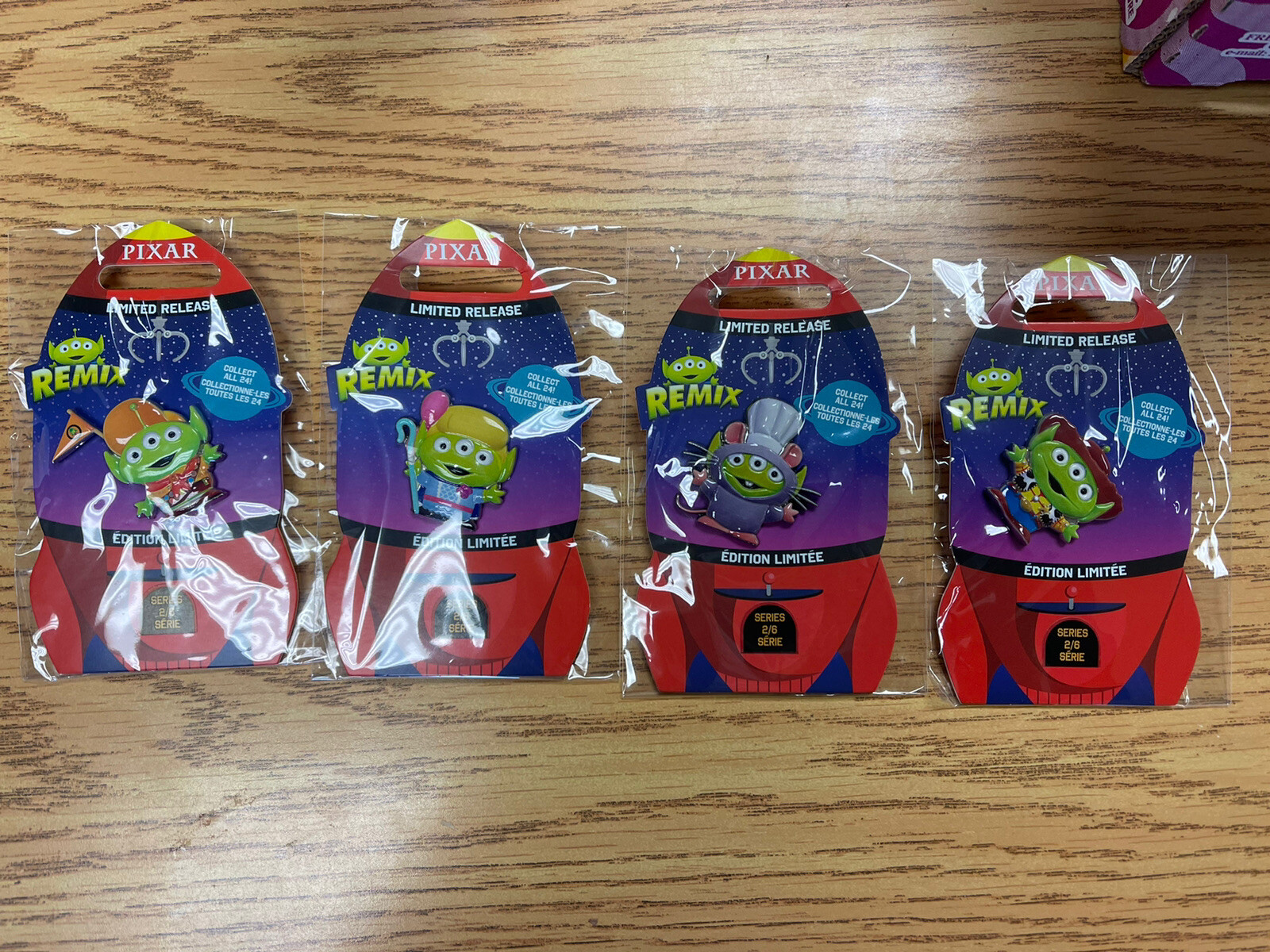 ALIEN REMIX SERIES 2 PIN SET - Disney Pixar - Woody Bo Peep Russell Remy
