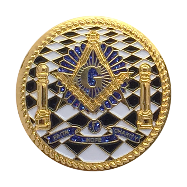 MASONIC FREEMASON SEAL LAPEL PIN