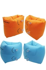 2 Pairs Floaties Inflatable Swim Arm Bands Floatation Sleeves Swimming Rings Flo