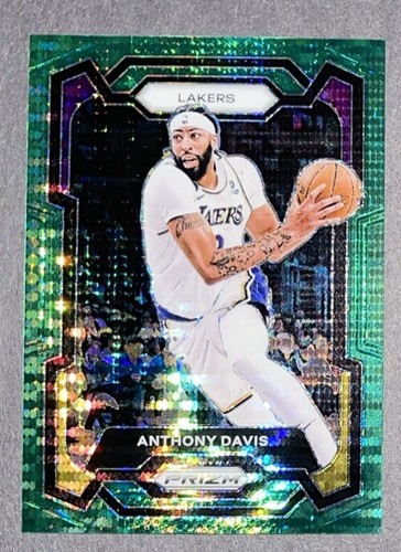 2023-24 Panini Prizm Basketball Anthony Davis #05/25 Green Pulsar