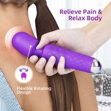 Rechargeable Handheld Massager Vibrator 5 colors 20 Speed Wand Vibrating Massage