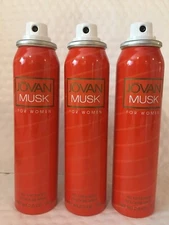 3 BOTTLES OF Jovan Musk for Women 2.5 oz Cologne Body Spray #NEW! FREE SHIPPING!
