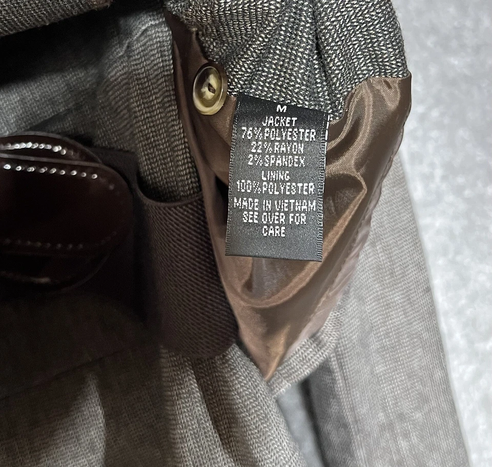 Vestido A Byer sin mangas en capas con blazer con botones para mujer talla mediana marrón Foto 4 de 4