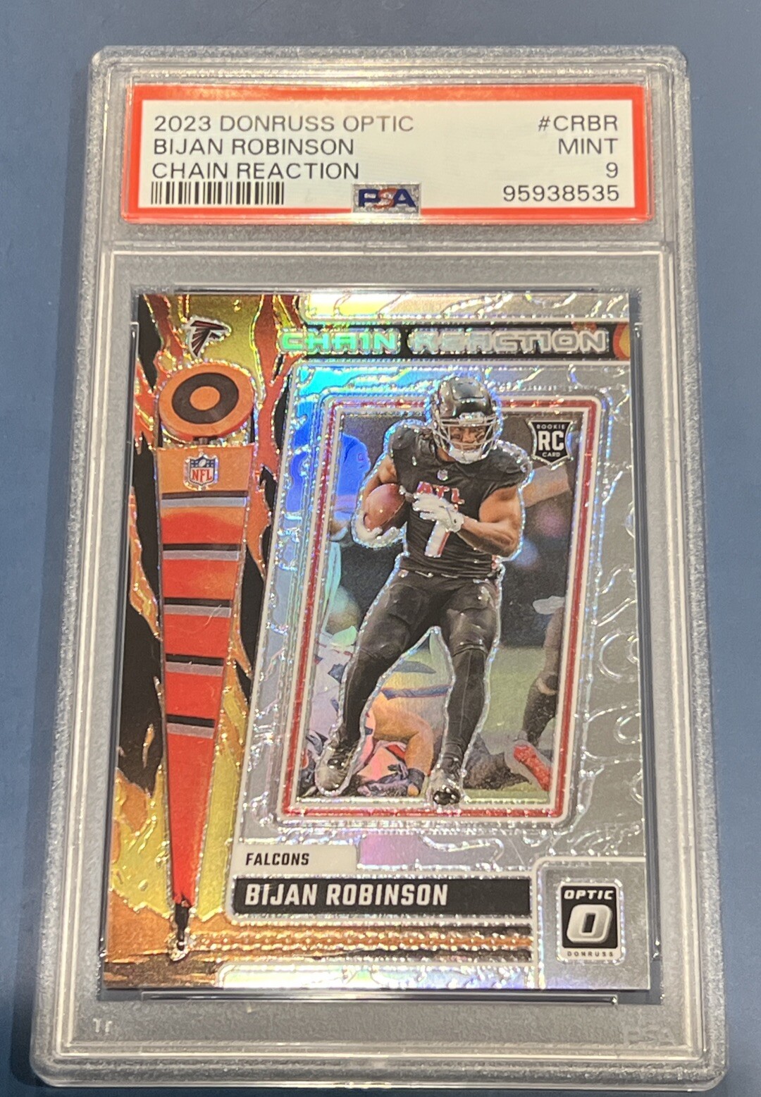 2023 Panini Optic Bijan Robinson Chain Reaction Holo (RC) #CR-BR PSA 9 MINT