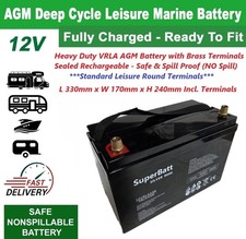 AGM Ultra Deep Cycle Leisure Marine Battery 12V 140AH Heavy Duty - 12VSLA33N