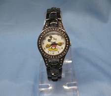 SPARKLY DISNEY MICKEY MOUSE WATCH - WORKING - NEW BATTERY - WOMAN SIZE