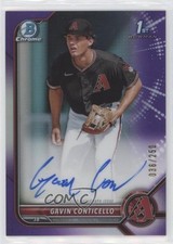 2022 Bowman Chrome Prospect Purple Refractor 36/250 Gavin Conticello Auto 1u4
