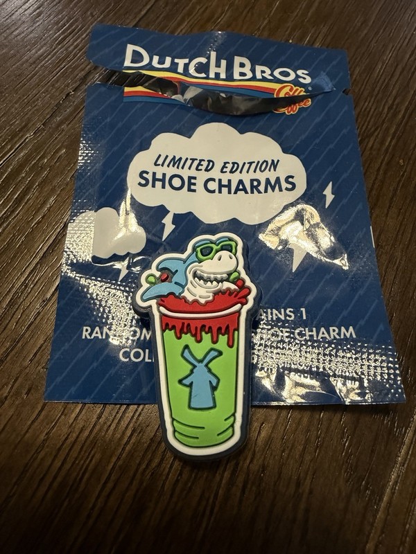 Dutch Bros Limited Edition Shark Drink Shoe Charm Croc Jibbitz Rare NEW