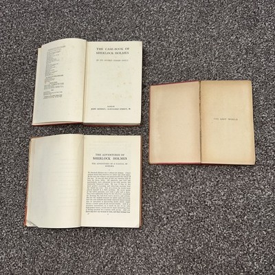 3x sir Arthur Conan Doyle books,adventures of S/H , casebook of S/H. Lost world 