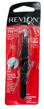 Revlon Expert Slant Tweezer Black Stainless Steel Slanted Tip 74210