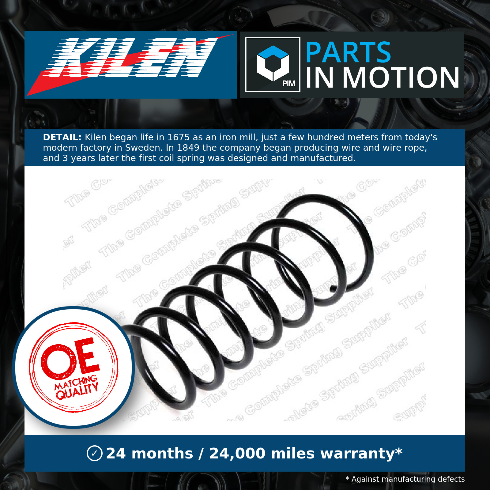 Coil Spring Rear 53214 Kilen Suspension 1043746 1033367 1040596 1104897 Quality