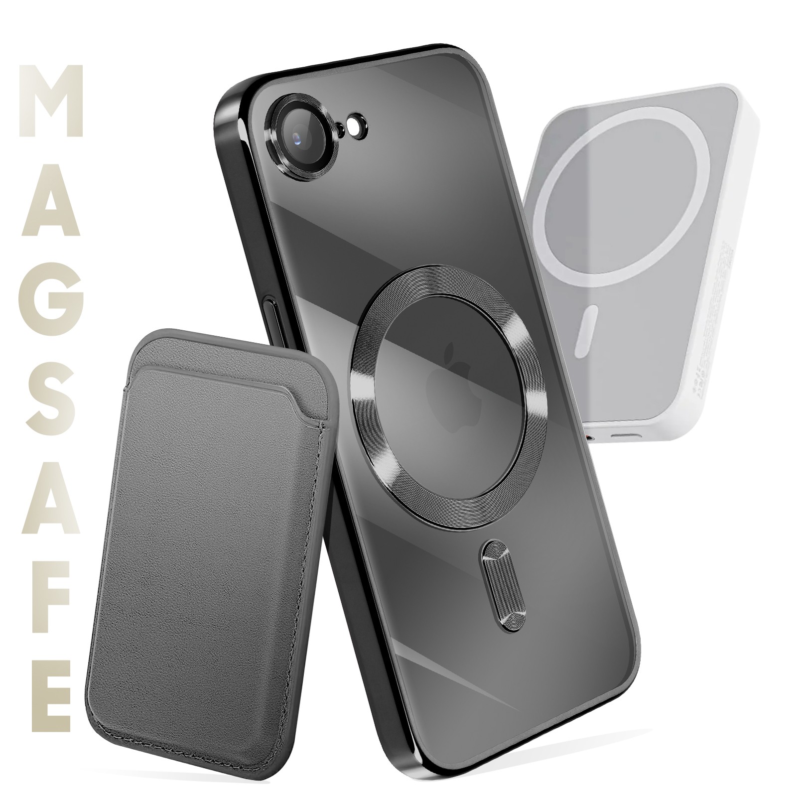Coque iPhone 17e Avizar transparente silicone tpu antichoc bleu