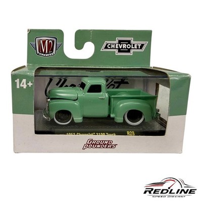  M2 Machines Ground Pounders Green 1953 CHEVROLET 3100 TRUCK R28 H1 