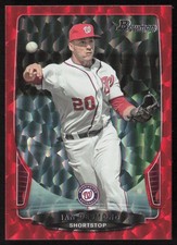 2013 Bowman Red Ice #/25 Ian Desmond #196 Washington Nationals