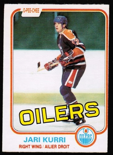 1981 82 OPC O-Pee-Chee #107 Jari Kurri Rc Rookie Ex edmonton Oilers