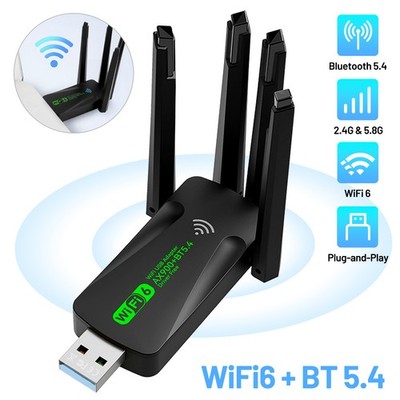USB WiFi 6 Bluetooth 5.3 Adapter USB WiFi Network Wireless Receiver Dual Band A+