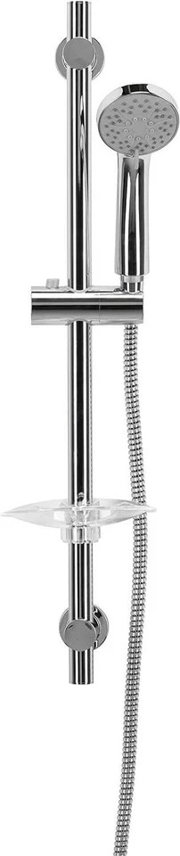 ALTERNA CHROME 4 FUNCTION UNIVERSAL SHOWER SET RISER RAIL HEAD HOSE SOAP DISH