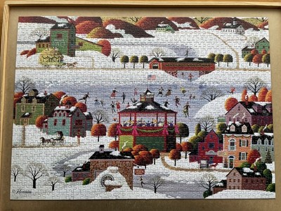 RARE-Rose Art Skater s Waltz 1000pc Puzzle Complete Hometown Collection 2000
