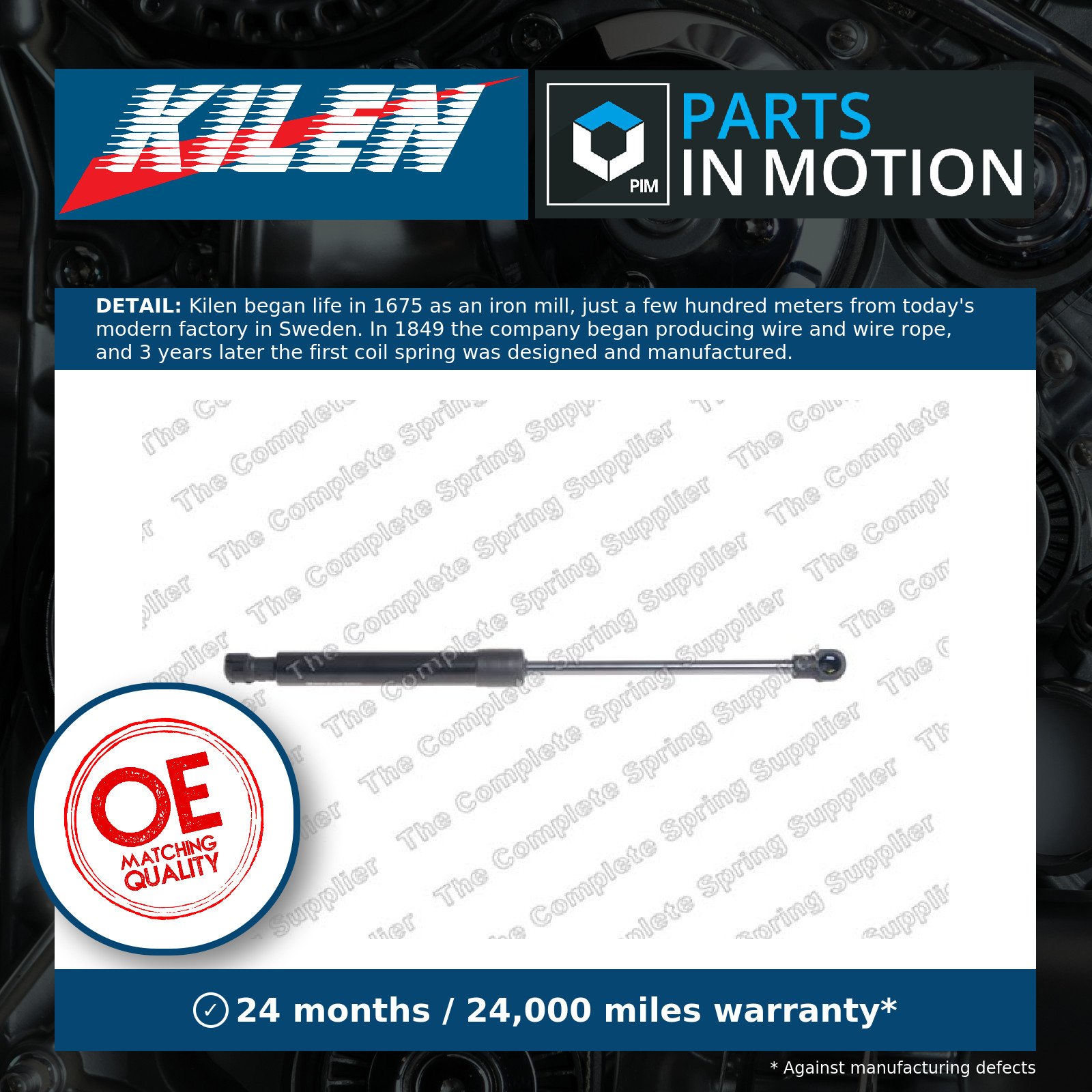 Bonnet Gas Strut 344008 Kilen Spring Lift Front 6000620260 6000620456 6547000Q0A