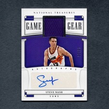 2022-23 Panini National Treasures Game Gear Steve Nash Patch Auto 20/35 #AY