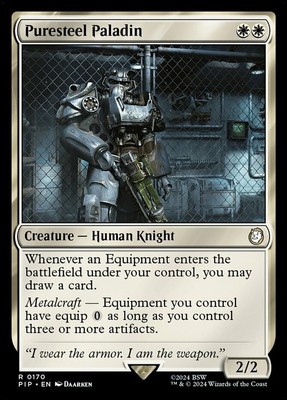  1x Puresteel Paladin - Foil - MTG Fallout - NM-Mint, English 