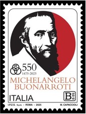 francobolli 2025 italia. “Michelangelo Buonarroti”. Nuovo. Perfetto.
