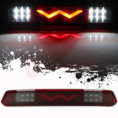 LED Third Brake Light Cargo Rear Tail Lamp Black Red Lens Fit For 2010 Ford - Picture 2 of 13