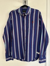 EUC Scotch & Soda Sz: L navy, light blue red Vertical Stripe Button Down Shirt