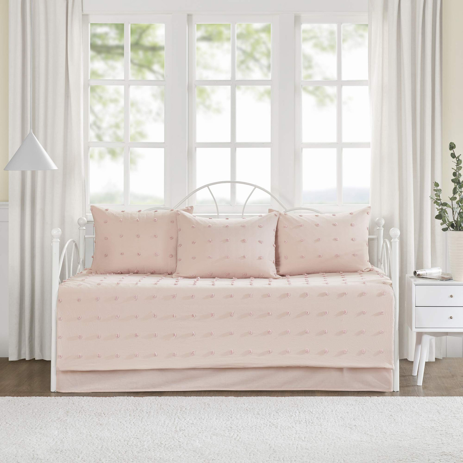 Brooklyn Cotton Daybed Cover - Jacquard Tufted Chenille with Quilted Reverse Design