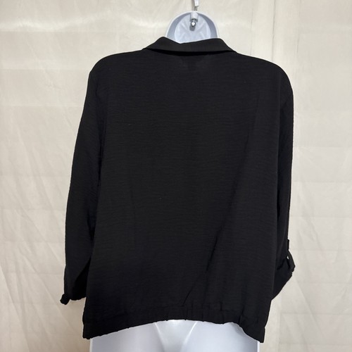 Simply Vera Wang Women’s Size XL Blouse Black Button & Tie New With Tags - Picture 11 of 15