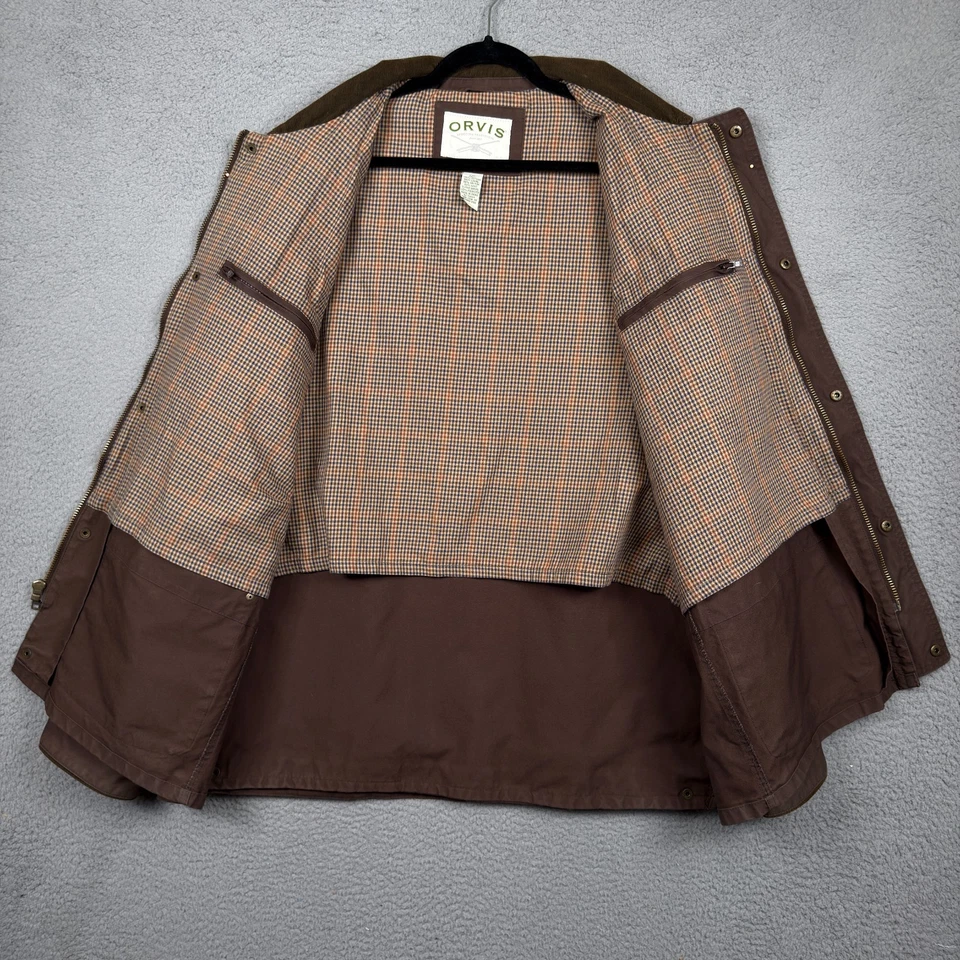 Orvis Coat Mens XXL Brown Pheasant Hunting Chore Barn Game Pouch Hunting Wool - Image 2 of 4