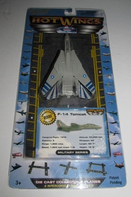 Hot Wings F-14 Tomcat Military Series Fighter Jet 2003 Diecast Just Think Toys