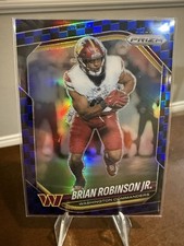 2025 Panini Prizm Black & Blue Checker Prizm Brian Robinson Jr #141