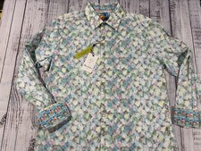 NEW Robert Graham Shirt Sz L Button Down Rare Print 0028