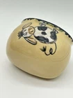 alpine pottery roseville cow Sponge Scrub holder?  beige and blue
