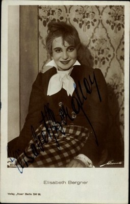 Ak Schauspielerin Elisabeth Bergner, Portrait, Autogramm - 10875837