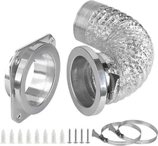 Magnetic Dryer Vent Coupling Connector Kit - DV180 Airtight Seal, Quick Connect,