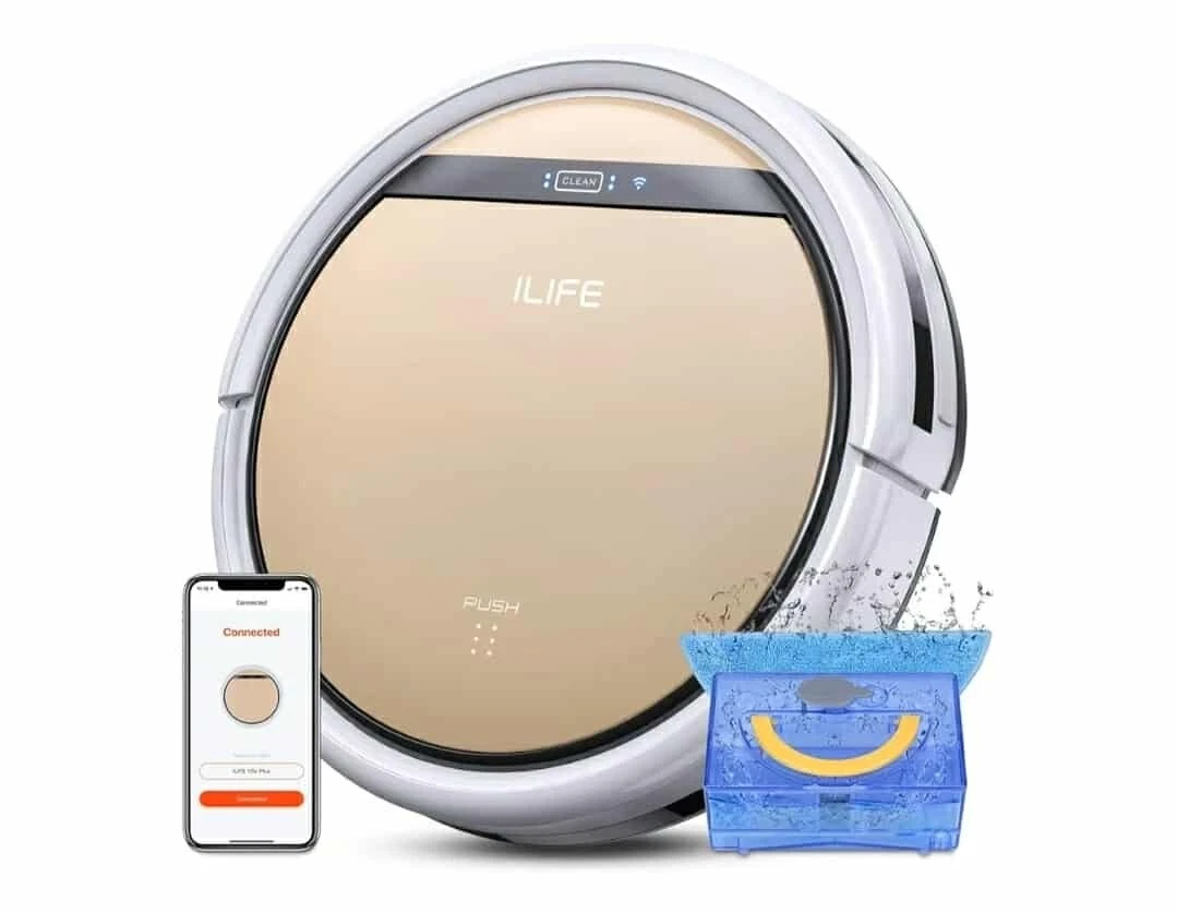 ILIFE V5s Plus Robot Vacuum/ Mop Combo, Works with 2.4G WiFi Alexa/App/Remote