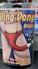 MALE POWER DING DONG BIKINI NOVELTY UNDERPANTS BLACK ONE SIZE FITS MOST!