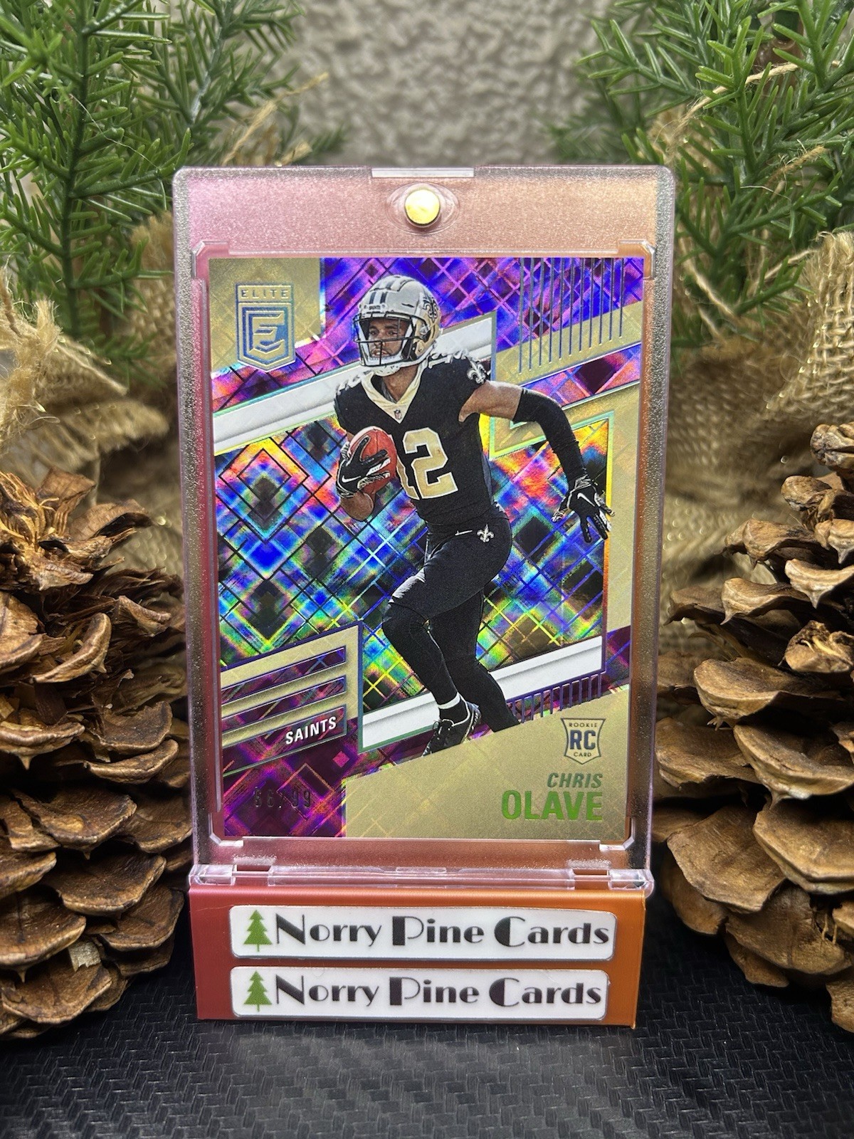 Panini 2022 Donruss Elite Purple Rookie Chris Olave #122 Saints /99