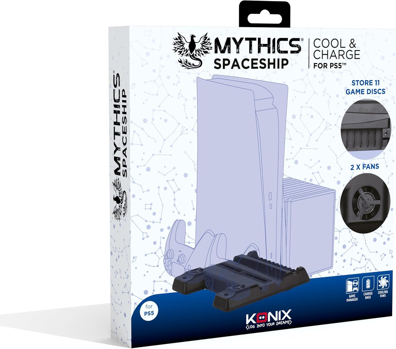 Station Konix Mythics Spaceship pour jouer sur PS5 sans bruit au salon