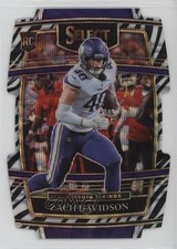 2021 Panini Select Concourse Zebra Prizm Die-Cut Zach Davidson #95 3hd