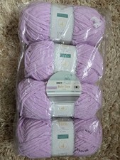 4 X Balls Of Petunia Purple Aldi So Crafty Baby Yarn 100g Balls