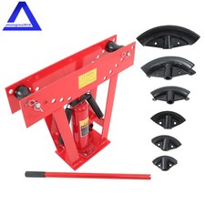 12 Ton Pipe Bender Manual Hydraulic Piping Bending Exhaust Tube Fabric w/6 Dies