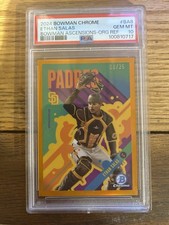 2024 Bowman Chrome Ascensions ORANGE REFRACTOR ETHAN SALAS /25 PADRES Psa 10