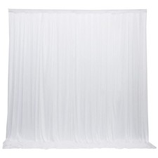 White Photography Backdrop Drapes Curtains Background Panels 10 x 10 ft